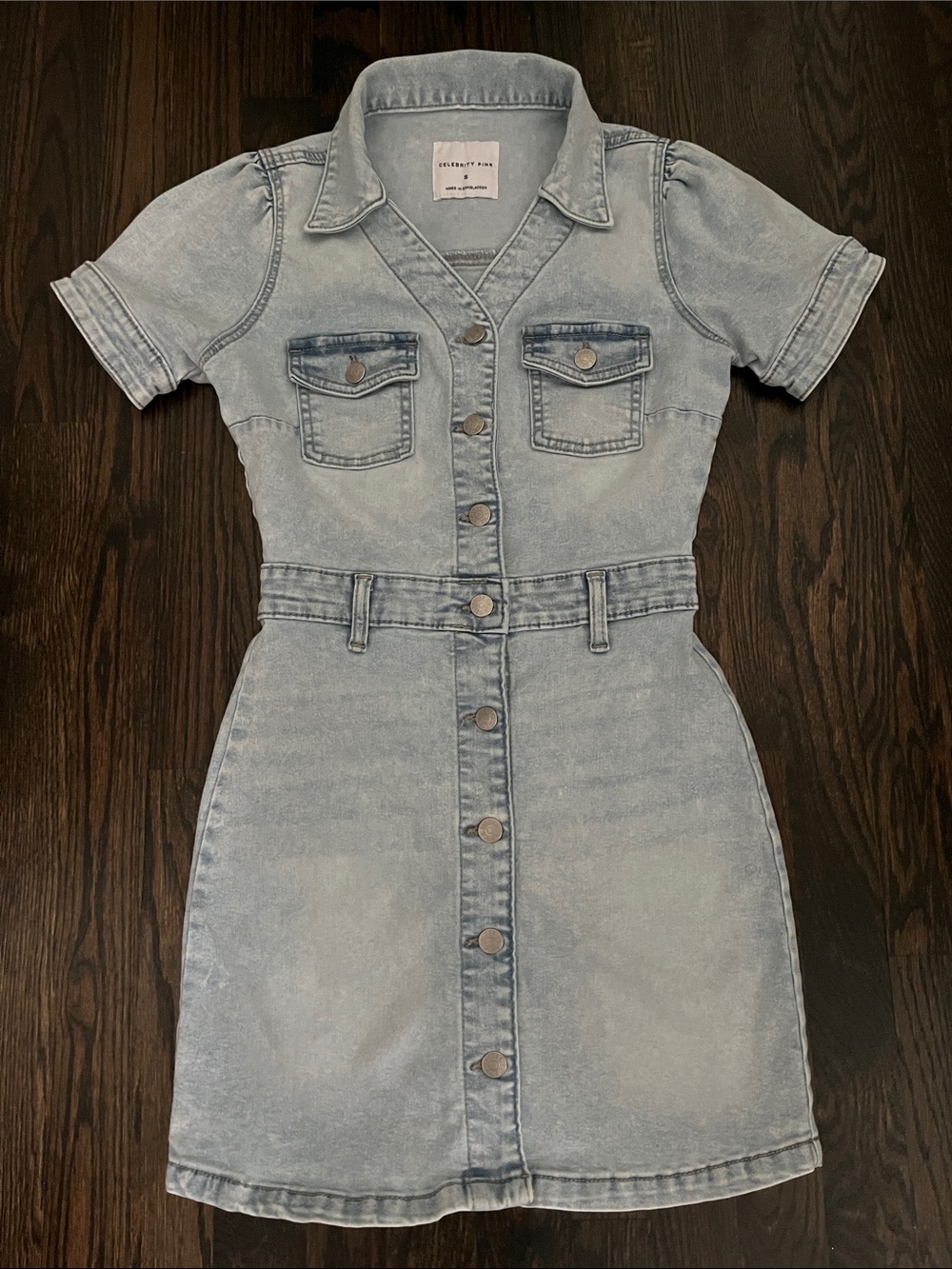 Celebrity Pink Light Wash Denim Dress